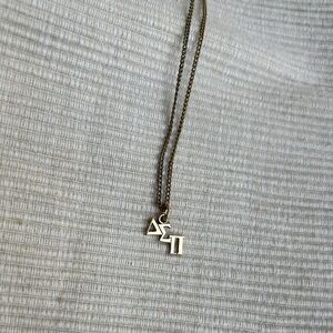 Gold Delta Sigma Pi Greek Letter Necklace